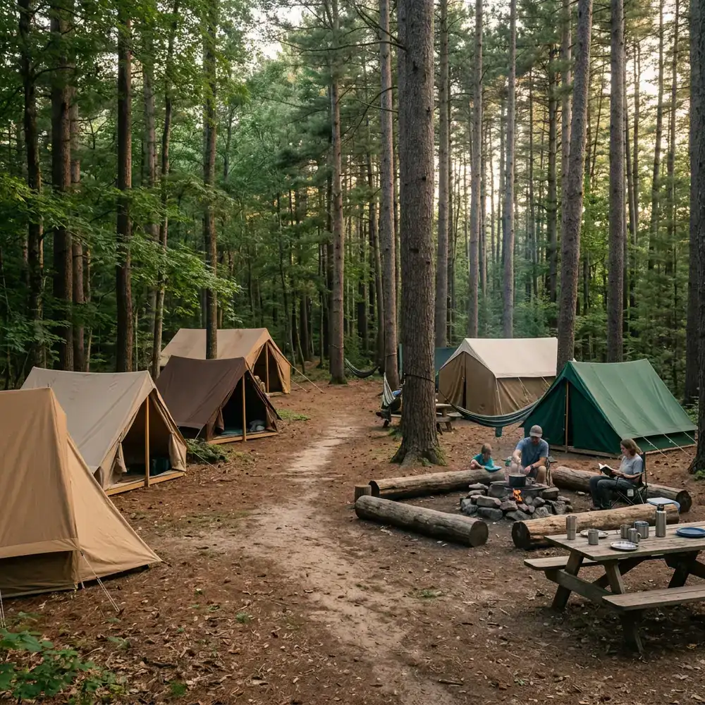 Lesní kemp Wextropy Camp